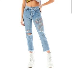 CARMAR EMELIA RHINESTONE DRAGON JEAN